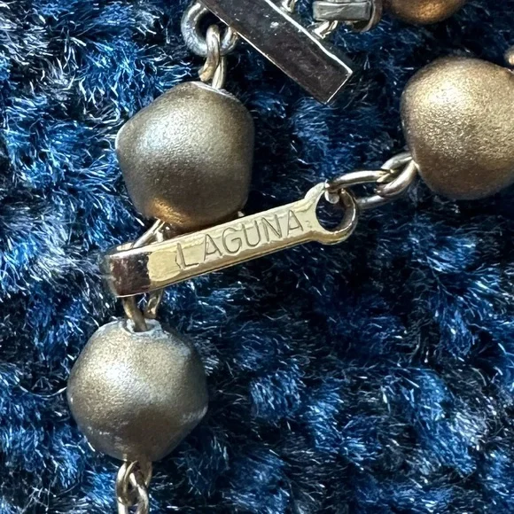 Vintage Laguna Gold Tone Rounded Beaded Necklace - Picture 7 of 7